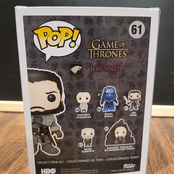 Game of Thrones Jon Snow (Season 6) Funko Pop - Picture 3 of 8